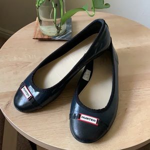 Hunter Navy Blue Ballet Flats